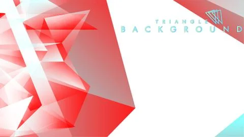 Abstract background vector triangle pattern with red and blue gradient colors Stock Illustration