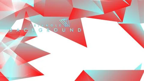 Abstract background vector triangle pattern with red and blue gradient colors Stock Illustration