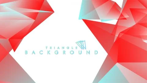 Abstract background vector triangle pattern with red and blue gradient colors イラスト素材