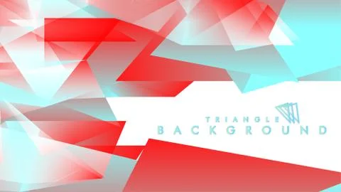 Abstract background vector triangle pattern with red and blue gradient colors 스톡 일러스트