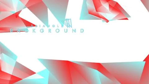 Abstract background vector triangle pattern with red and blue gradient colors Stock Illustration