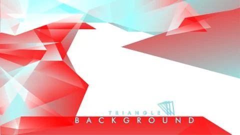 Abstract background vector triangle pattern with red and blue gradient colors 스톡 일러스트