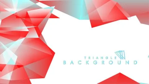 Abstract background vector triangle pattern with red and blue gradient colors Stock Illustration