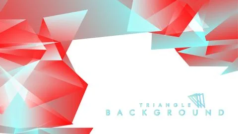 Abstract background vector triangle pattern with red and blue gradient colors Stock Illustration