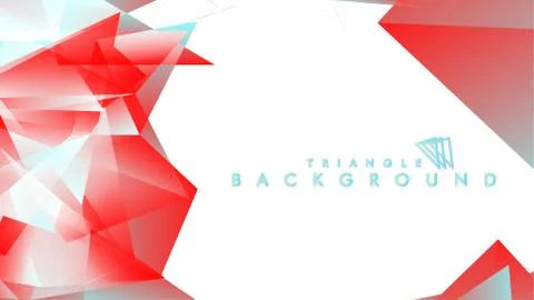 Abstract background vector triangle pattern with red and blue gradient colors 스톡 일러스트