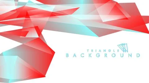 Abstract background vector triangle pattern with red and blue gradient colors Stock Illustration