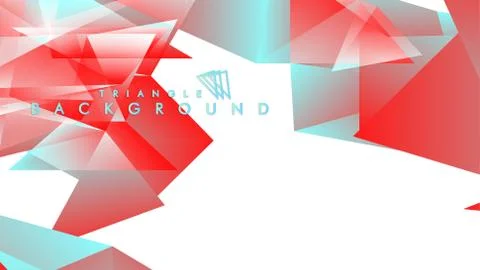 Abstract background vector triangle pattern with red and blue gradient colors Stock Illustration