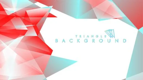 Abstract background vector triangle pattern with red and blue gradient colors Stock Illustration