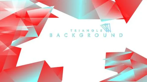 Abstract background vector triangle pattern with red and blue gradient colors Stock Illustration