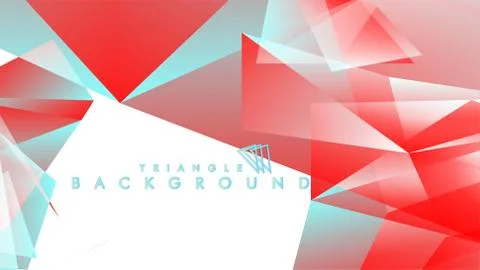 Abstract background vector triangle pattern with red and blue gradient colors Stock Illustration