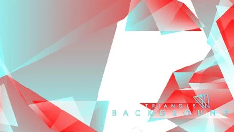 Abstract background vector triangle pattern with red and blue gradient colors Stock Illustration