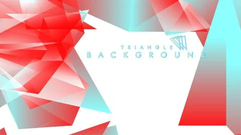 Abstract background vector triangle pattern with red and blue gradient colors 스톡 일러스트