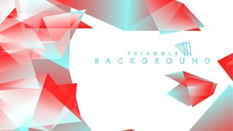 Abstract background vector triangle pattern with red and blue gradient colors Stock Illustration