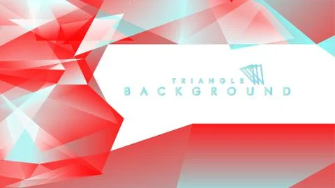Abstract background vector triangle pattern with red and blue gradient colors Stock Illustration