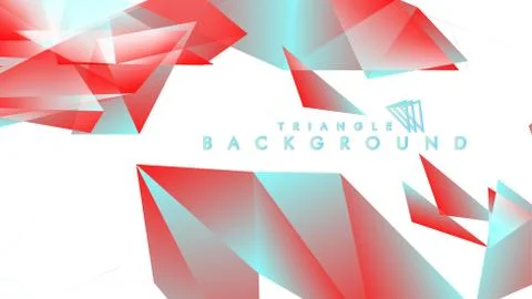Abstract background vector triangle pattern with red and blue gradient colors Stock Illustration