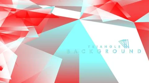 Abstract background vector triangle pattern with red and blue gradient colors Illustrazione stock