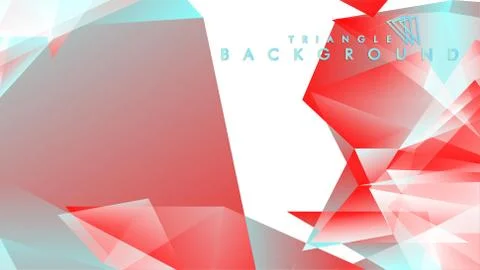 Abstract background vector triangle pattern with red and blue gradient colors Illustrazione stock