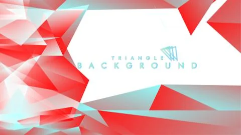 Abstract background vector triangle pattern with red and blue gradient colors Illustrazione stock