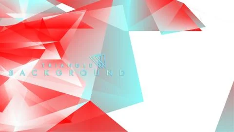 Abstract background vector triangle pattern with red and blue gradient colors Stock Illustration