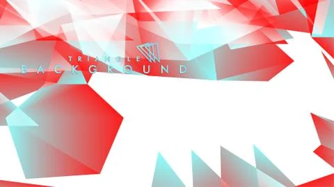 Abstract background vector triangle pattern with red and blue gradient colors Stock Illustration