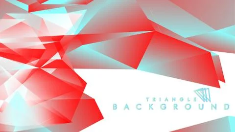 Abstract background vector triangle pattern with red and blue gradient colors 스톡 일러스트