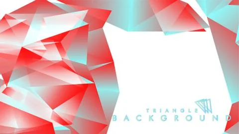 Abstract background vector triangle pattern with red and blue gradient colors Stock Illustration