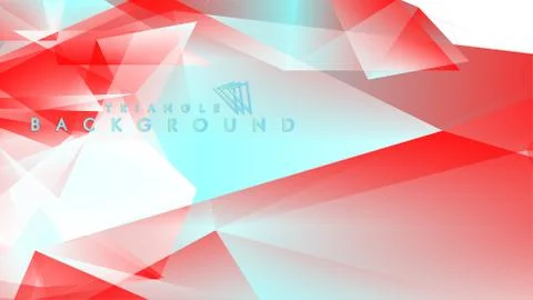 Abstract background vector triangle pattern with red and blue gradient colors Stock Illustration