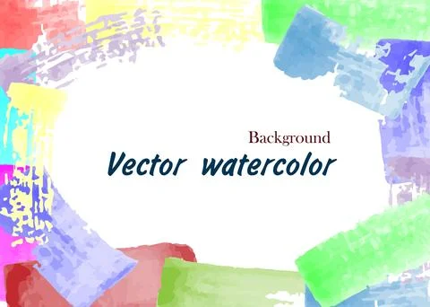 Abstract background with vector watercolor and place for text Stock Illustration