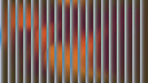 Abstract Background with Vertical Blinds and Colorful Orange Purple Shapes 库存插图