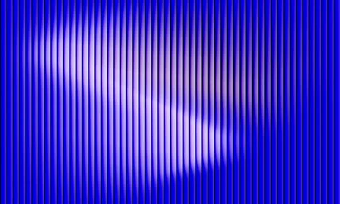 Abstract background with vertical lines and soft purple to blue glowing wav.. 库存插图