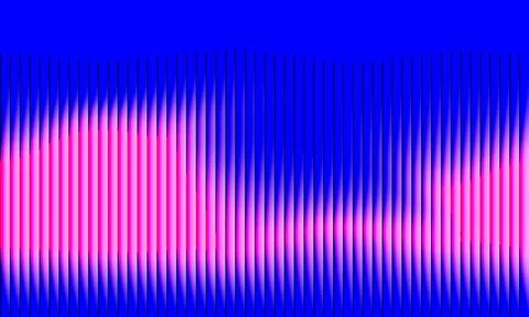 Abstract background with vertical lines and vibrant pink to blue glowing wa.. 스톡 일러스트