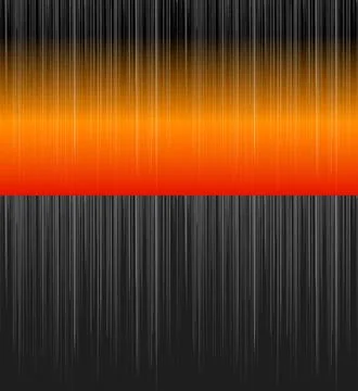 Abstract background with vertical lines and gradient orange stripe, line art Stock Illustration