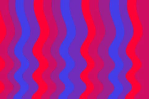 Abstract background with vertical wavy lines in vibrant red and blue. Stock Illustration