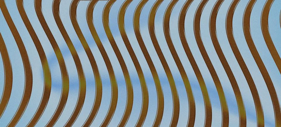 Abstract background with vertical wavy lines in blue brown and grey colors .. Stock Illustration