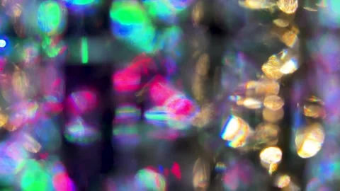 Abstract background with vibrant blue and golden bokeh light flares Stock Footage 344985308