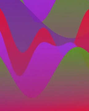 Abstract Background with Vibrant Colorful Overlapping Fluid Waves and Smoot.. Illustrazione stock