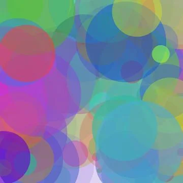 Abstract background with vibrant colorful overlapping circles. Modern trans.. Stock Illustration