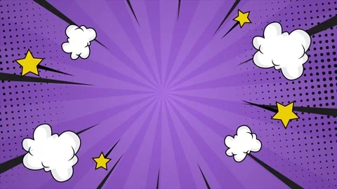 Abstract background with vibrant comic geometric shapes seamless 4k video Stock Footage 293045147