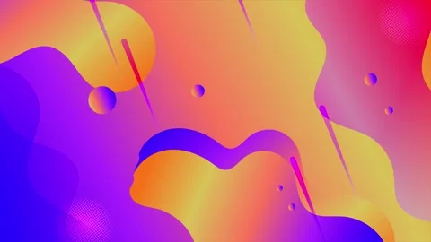 Abstract background with vibrant geometric shapes and wavy elements seamless 4k Stock Footage 311612313