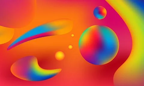 Abstract background with vibrant gradient colors Stock Illustration