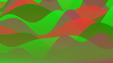 Abstract Background with Vibrant Green and Red Wavy Overlapping Layers for .. Stock Illustration