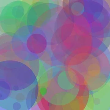Abstract background with vibrant overlapping colorful translucent circles a.. 库存插图