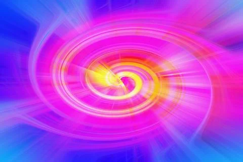 Abstract background with vibrant pink and yellow light swirls and dynamic Illustrazione stock