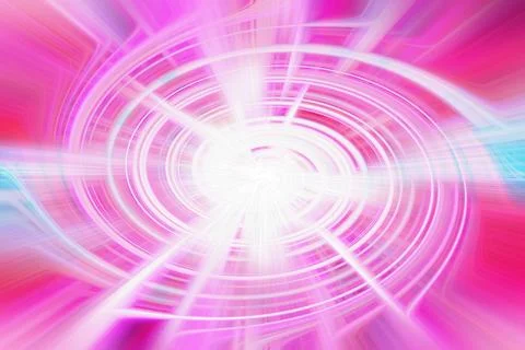 Abstract background with vibrant pink and white circular swirl motion blur Stock Illustration