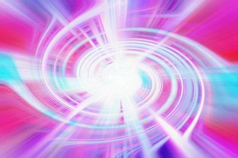 Abstract background with vibrant pink and blue swirling light rays Stock Illustration