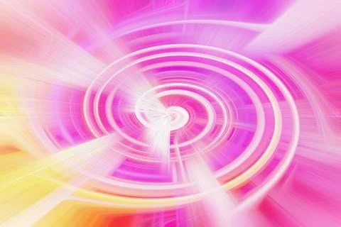 Abstract background with vibrant pink and yellow swirling light trails Stock Illustration