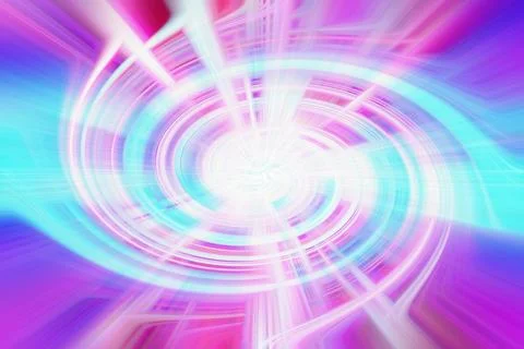 Abstract background with vibrant purple and cyan swirl effect and radial Stock Illustration