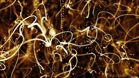 Abstract background with vibrant wavy particles. Bokeh animation. Stock Footage 319290326