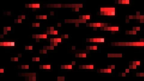 Abstract background, video in high quality 4k. Red and white moving pixel squ イラスト素材