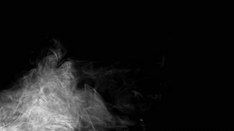 Abstract background video of white smoke on a black background. Stock Footage 231475617